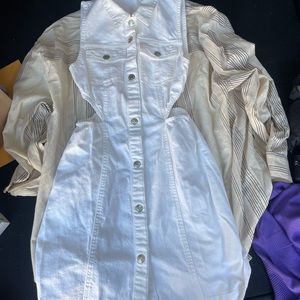 Zara White Denim dress
